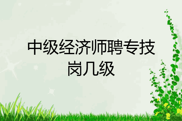 中级经济师聘专技岗几级