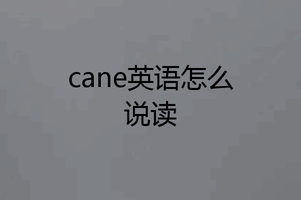 cane英语怎么说读