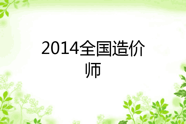 2014全国造价师