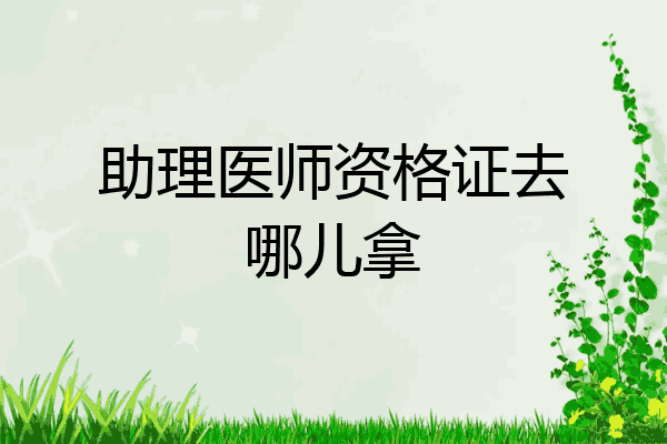助理医师资格证去哪儿拿