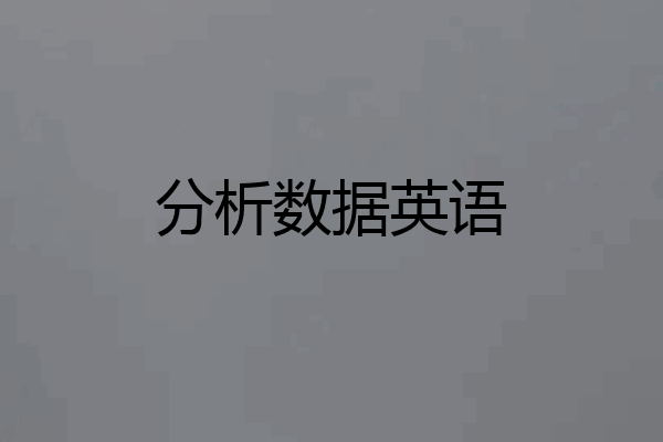 分析数据英语