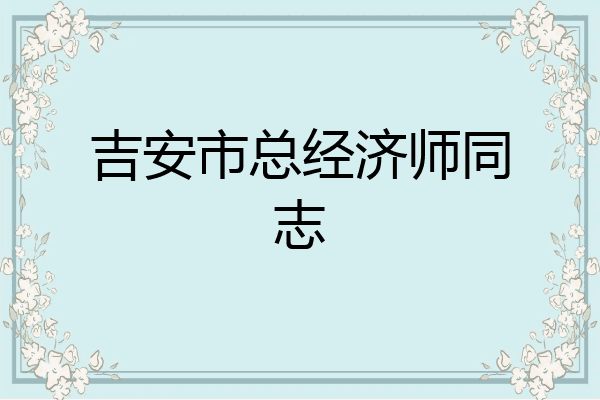 吉安市总经济师同志