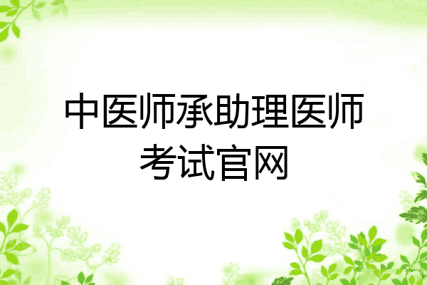 中医师承助理医师考试官网