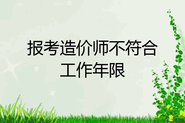 报考造价师不符合工作年限
