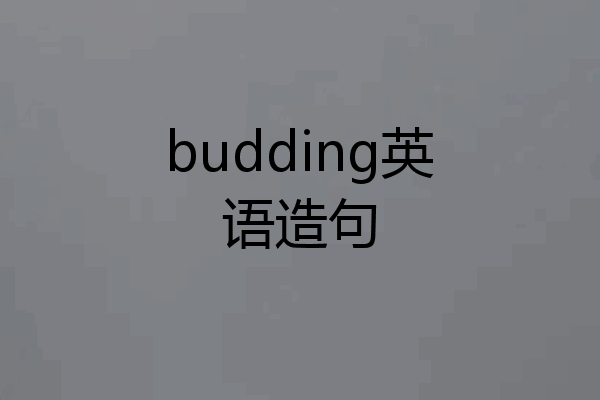 budding英语造句