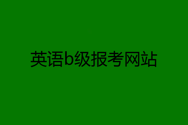 英语b级报考网站