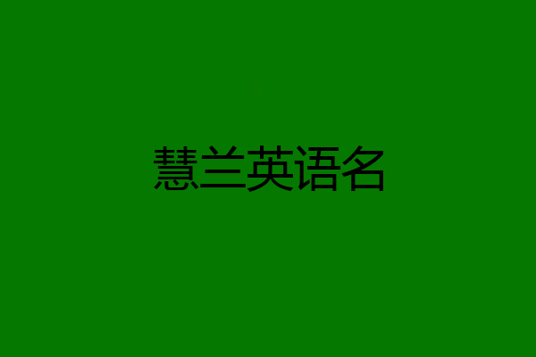 慧兰英语名