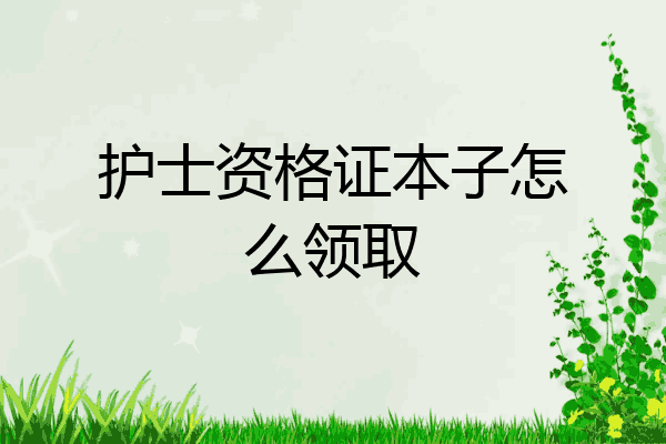 护士资格证本子怎么领取