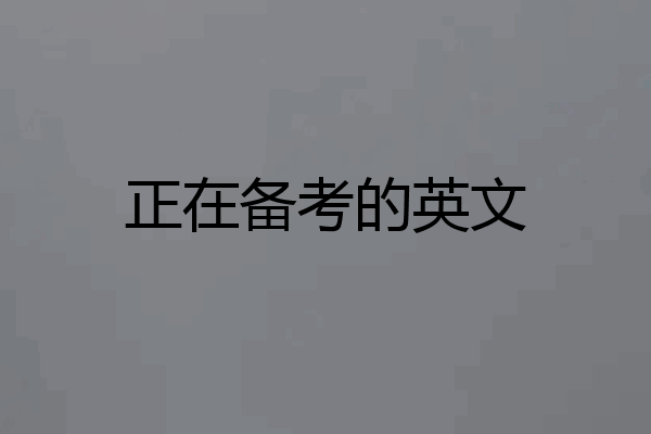 正在备考的英文