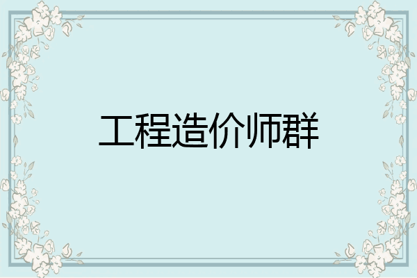 工程造价师群