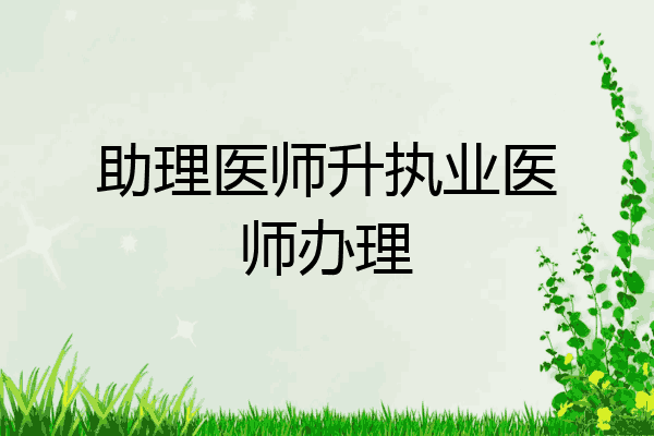 助理医师升执业医师办理