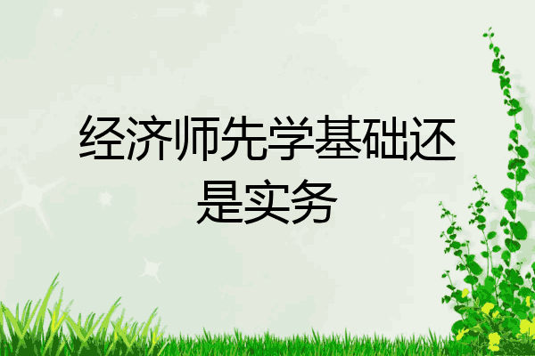 经济师先学基础还是实务
