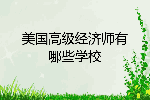 美国高级经济师有哪些学校