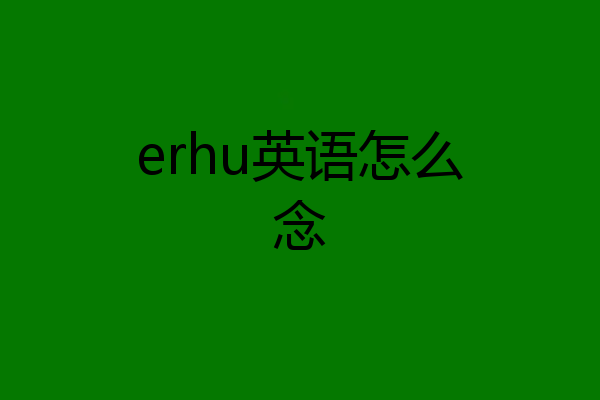 erhu英语怎么念