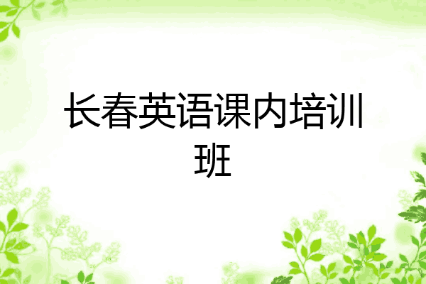 长春英语课内培训班