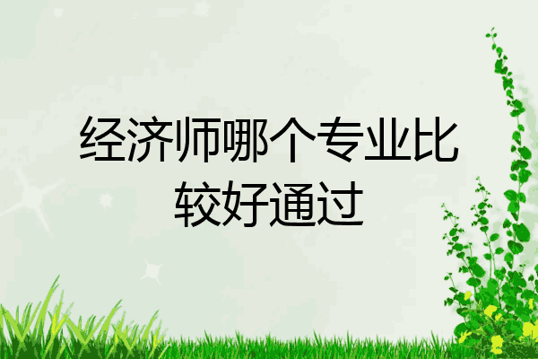 经济师哪个专业比较好通过