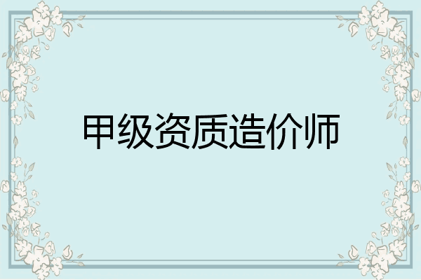 甲级资质造价师