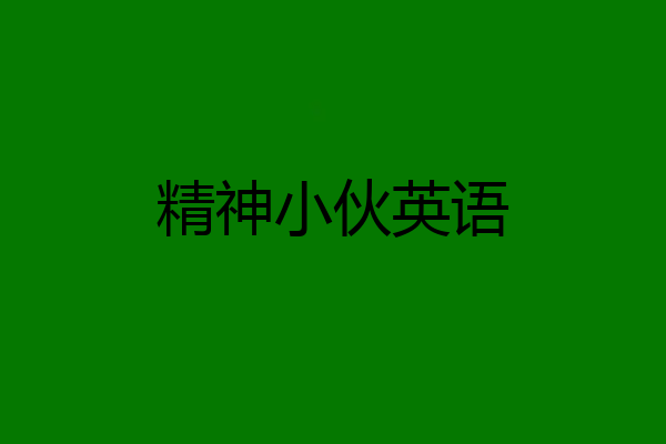精神小伙英语