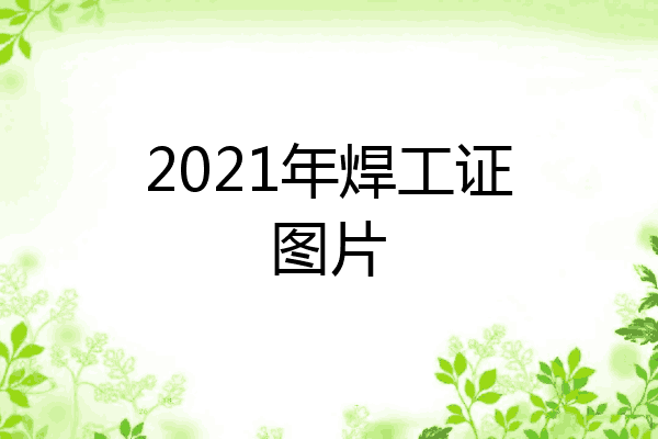2021年焊工证图片