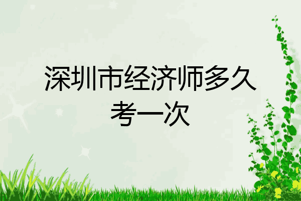 深圳市经济师多久考一次