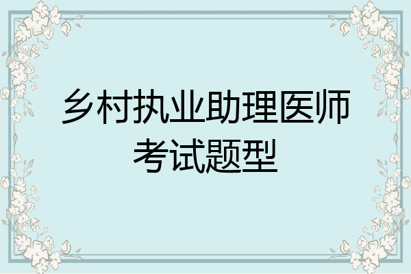 乡村执业助理医师考试题型