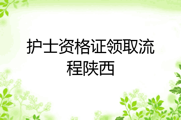 护士资格证领取流程陕西