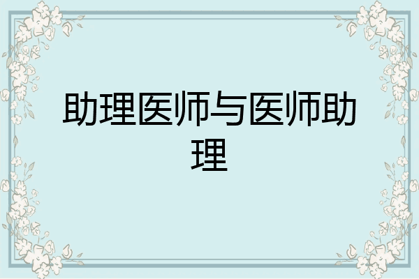 助理医师与医师助理