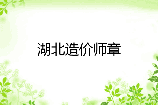 湖北造价师章