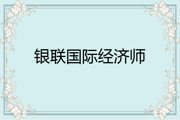 银联国际经济师