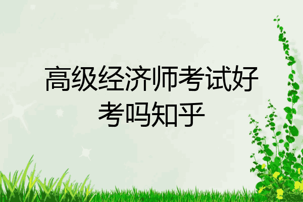 高级经济师考试好考吗知乎
