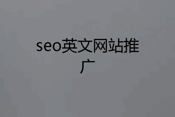 seo英文网站推广