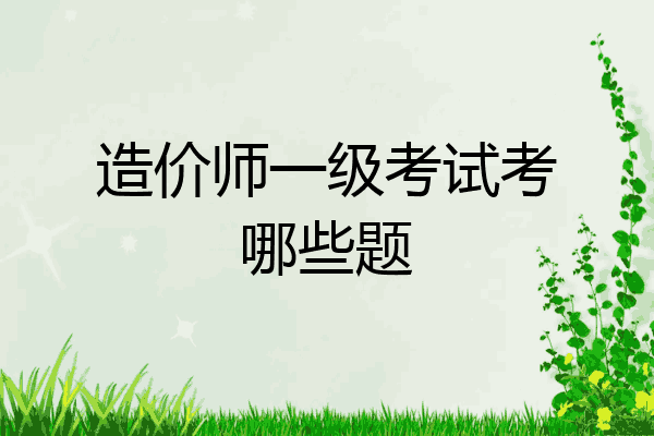 造价师一级考试考哪些题