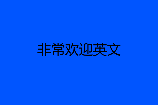 非常欢迎英文