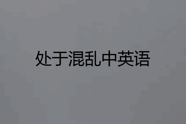 处于混乱中英语