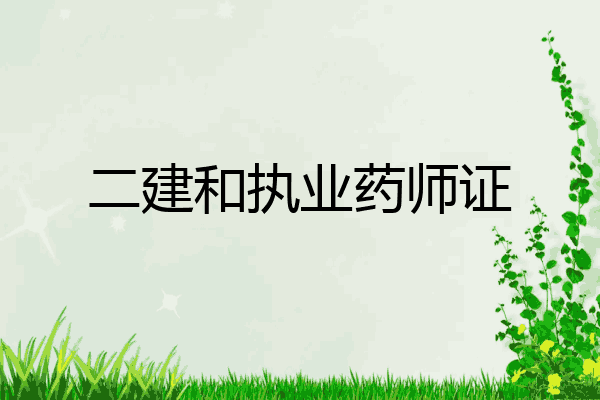 二建和执业药师证