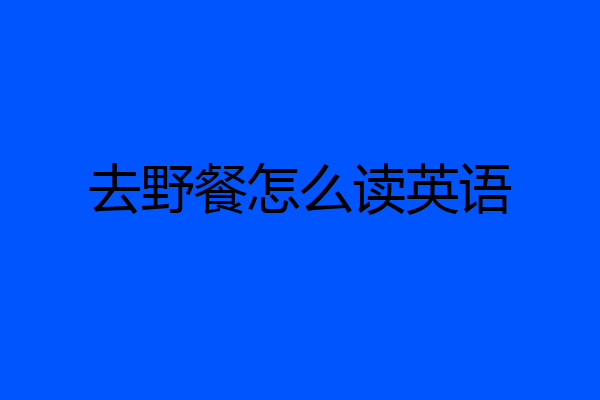 去野餐怎么读英语