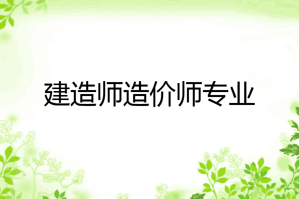 建造师造价师专业