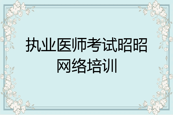 执业医师考试昭昭网络培训