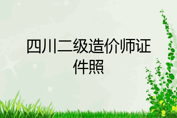 四川二级造价师证件照