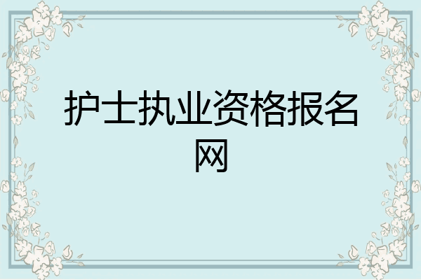 护士执业资格报名网