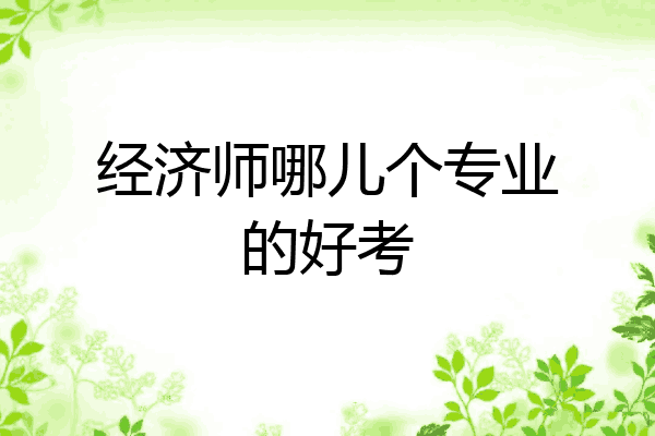 经济师哪儿个专业的好考