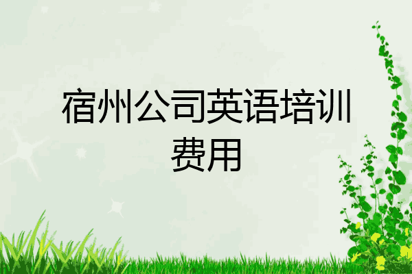 宿州公司英语培训费用