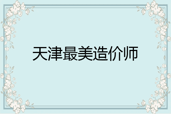 天津最美造价师