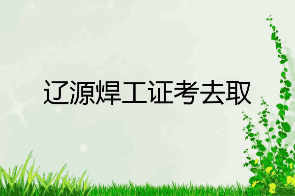 辽源焊工证考去取