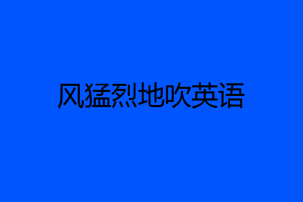 风猛烈地吹英语