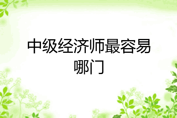 中级经济师最容易哪门