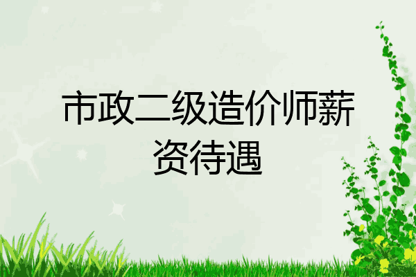 市政二级造价师薪资待遇