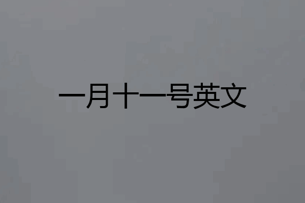 一月十一号英文