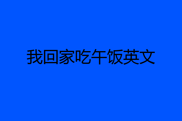 我回家吃午饭英文