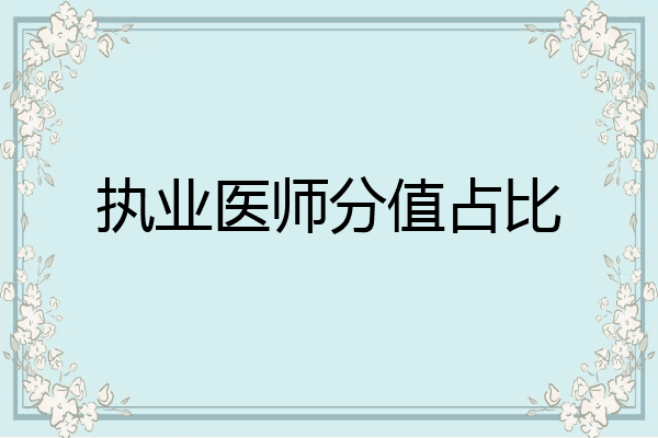 执业医师分值占比